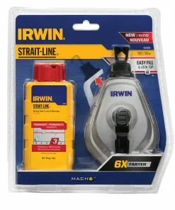 IRWIN Chalk Reels STRAIT-LINE MACH 6 100-ft Chalk Reel