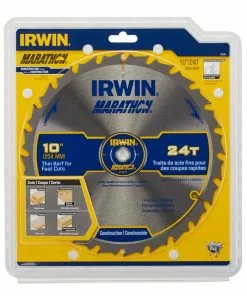 IRWIN Circular Saw Blades Marathon 10-in 24-Tooth Carbide Miter/Table Saw Blade -IRWIN Sales Store 05385557