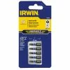 IRWIN Impact Driver Bits 5-Piece 1/4-in x 1-in Square/Robertson Impact Driver Bit