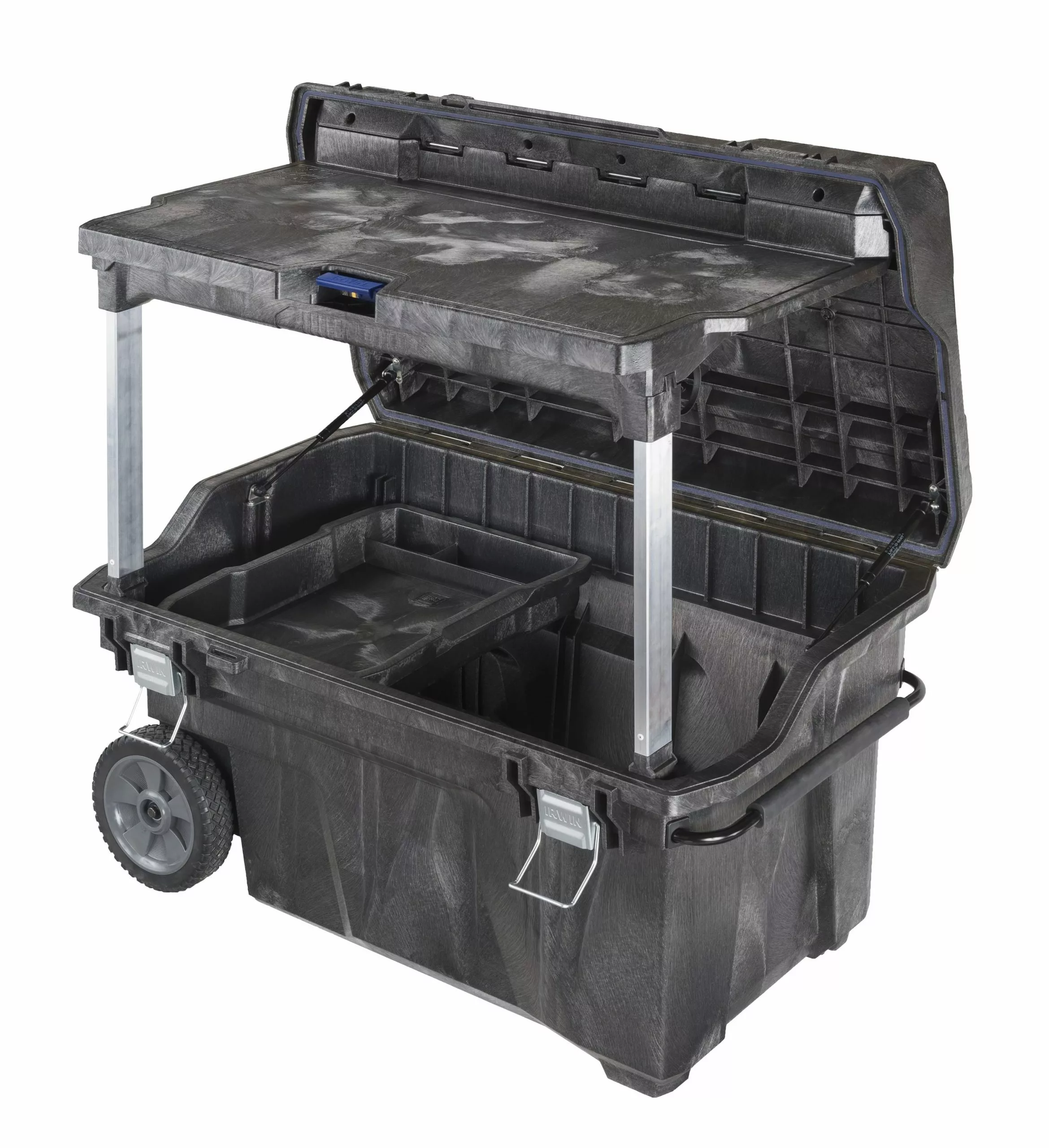 IRWIN Portable Tool Boxes Mobile Command Center 40.5-in Gray Structural Foam Wheels Lockable Tool Box 3 IRWIN Portable Tool Boxes Mobile Command Center 40.5-in Gray Structural Foam Wheels Lockable Tool Box