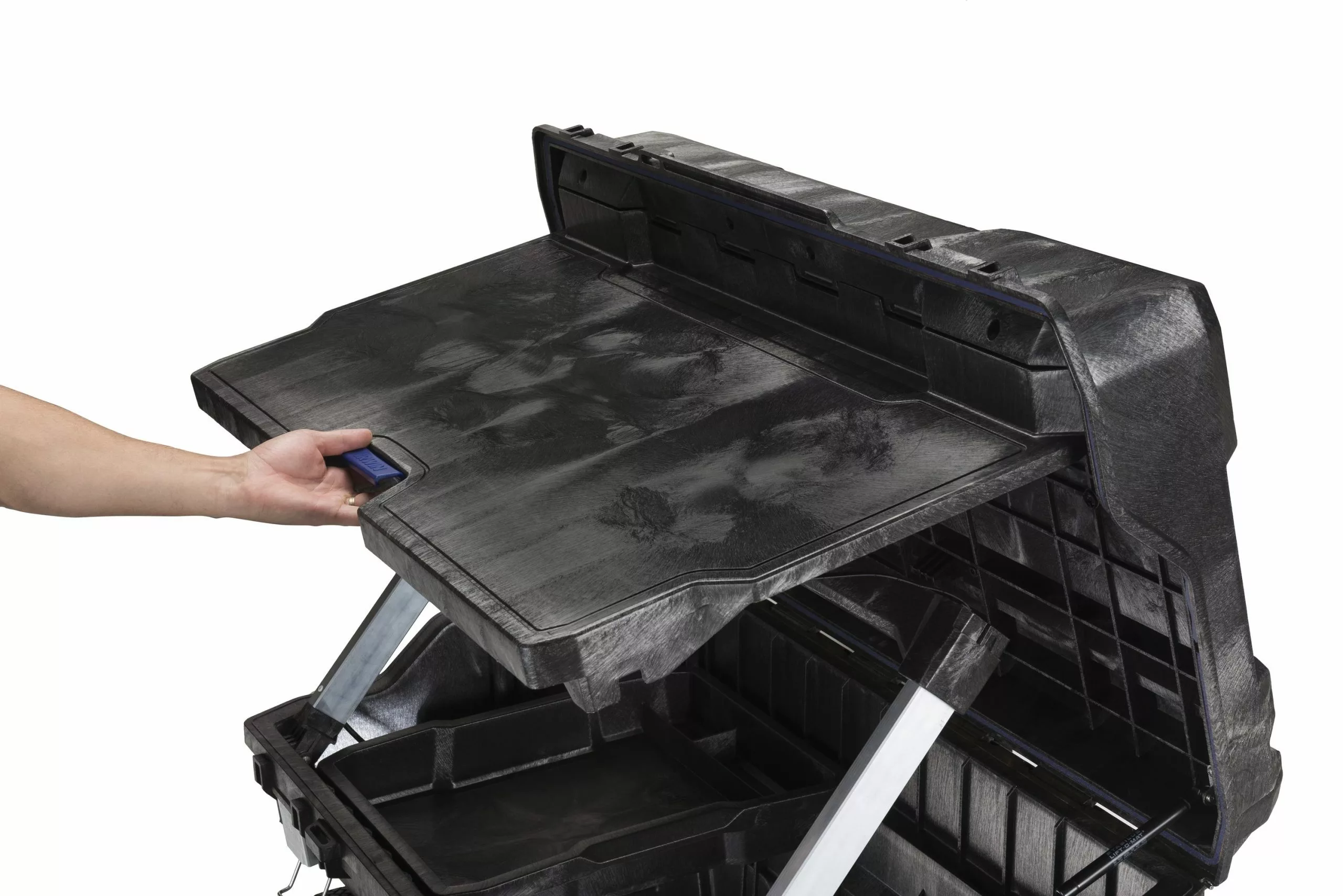 IRWIN Portable Tool Boxes Mobile Command Center 40.5-in Gray Structural Foam Wheels Lockable Tool Box 6 IRWIN Portable Tool Boxes Mobile Command Center 40.5-in Gray Structural Foam Wheels Lockable Tool Box - Image 4