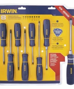 IRWIN Screwdrivers 8-Piece Plastic Handle Set Screwdriver Set
