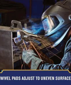 IRWIN VISE-GRIP Reduced Hand Span Fast Release 11-in Welding C-clamp Locking Pliers Swivel Tips -IRWIN Sales Store 09698429