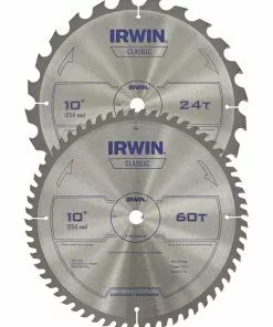 IRWIN Circular Saw Blades Classic 2-Pack 10-in Set Carbide Circular Saw Blade Set
