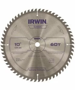 IRWIN Circular Saw Blades Classic 10-in 60-Tooth Carbide Miter/Table Saw Blade
