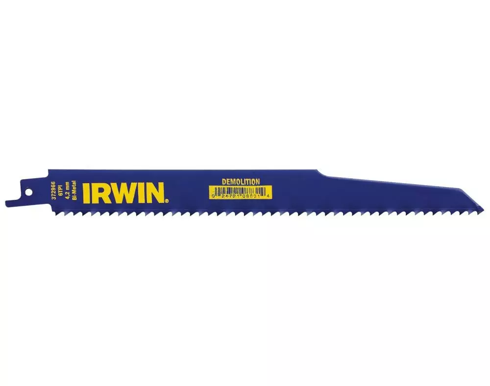 IRWIN Reciprocating Saw Blades Bi-Metal 9-in 6-TPI Demolition Reciprocating Saw Blade 3 IRWIN Reciprocating Saw Blades Bi-Metal 9-in 6-TPI Demolition Reciprocating Saw Blade
