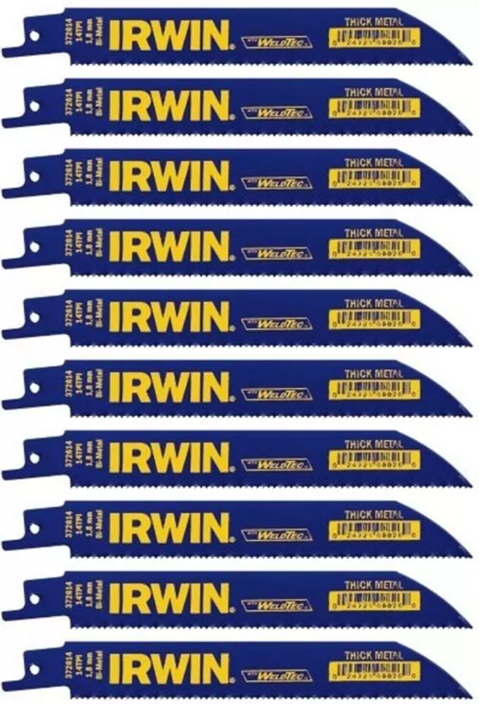 IRWIN Reciprocating Saw Blades 10-Pack Bi-Metal 6-in 14-TPI Metal Cutting Reciprocating Saw Blade 3 IRWIN Reciprocating Saw Blades 10-Pack Bi-Metal 6-in 14-TPI Metal Cutting Reciprocating Saw Blade