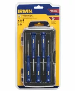 IRWIN Screwdrivers Precision 5-Piece Plastic Handle Magnetic Set Screwdriver Set