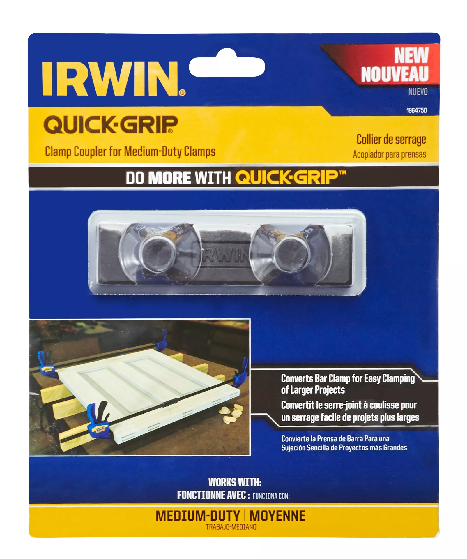 IRWIN Clamp Attachments QUICK-GRIP Medium-Duty Clamp Coupler 7 IRWIN Clamp Attachments QUICK-GRIP Medium-Duty Clamp Coupler - Image 5