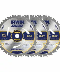 IRWIN Circular Saw Blades Marathon 3-Pack 7-1/4-in 24-Tooth Carbide Circular Saw Blade