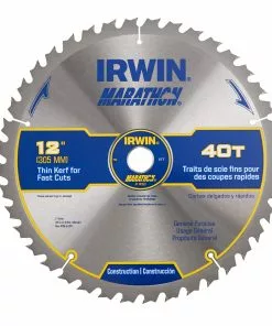 IRWIN Circular Saw Blades Marathon 12-in 40-Tooth Carbide Miter/Table Saw Blade -IRWIN Sales Store 16276849