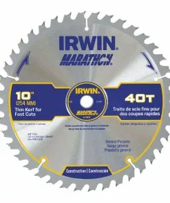 IRWIN Circular Saw Blades Marathon 10-in 40-Tooth Carbide Miter/Table Saw Blade