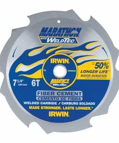 IRWIN Circular Saw Blades Marathon with Weldtec 7-1/4-in 6-Tooth Tungsten Carbide-tipped Steel Circular Saw Blade
