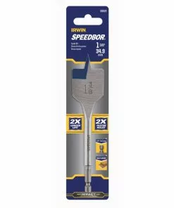 IRWIN Woodboring Drill Bits Standard Length 1-3/8-in Woodboring Spade Drill Bit