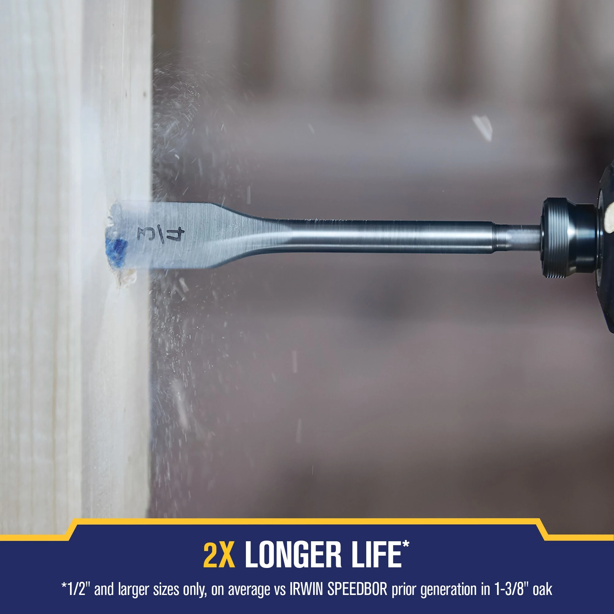 IRWIN Woodboring Drill Bits Standard length 1-1/8-in Woodboring Spade Drill Bit 7 IRWIN Woodboring Drill Bits Standard length 1-1/8-in Woodboring Spade Drill Bit - Image 5