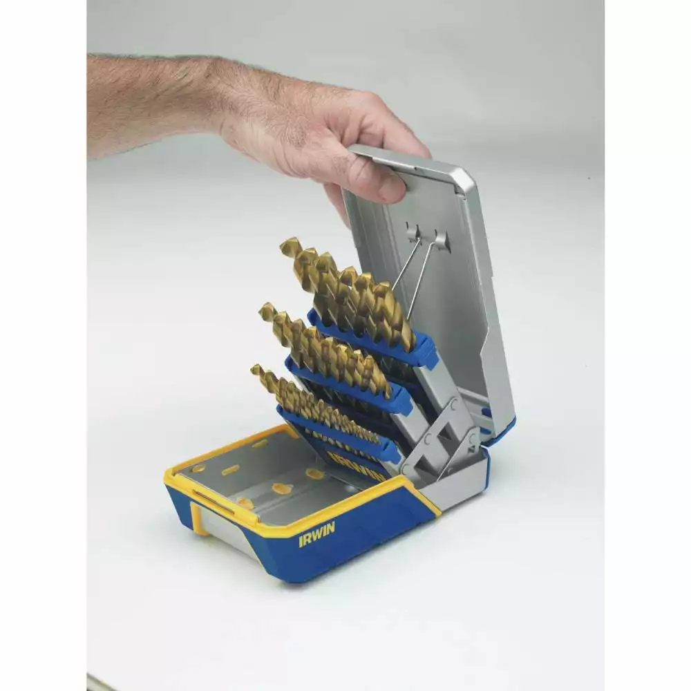 IRWIN Twist Drill Bits 29-Piece Assorted x Set Titanium Twist Drill Bit Set 4 IRWIN Twist Drill Bits 29-Piece Assorted x Set Titanium Twist Drill Bit Set - Image 2