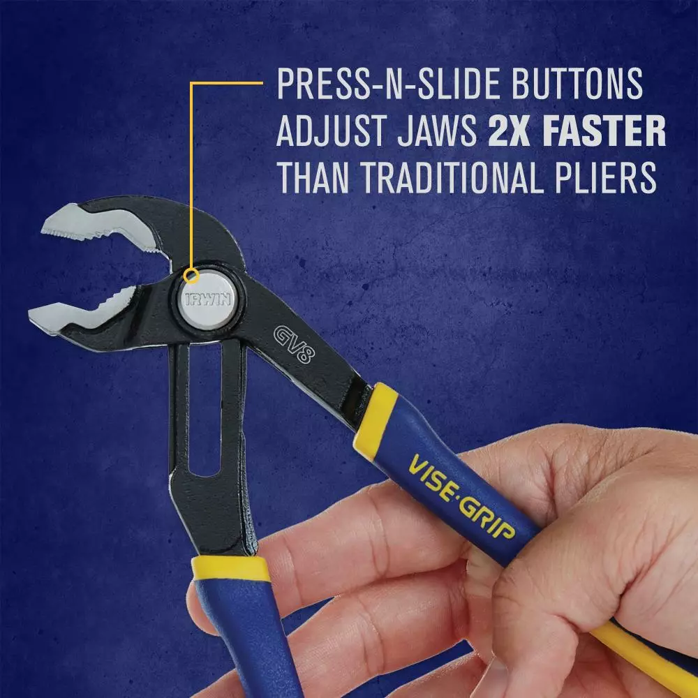 IRWIN Plier Sets VISE-GRIP GrooveLock 2-Pack Tongue & Groove Plier Set 7 IRWIN Plier Sets VISE-GRIP GrooveLock 2-Pack Tongue & Groove Plier Set - Image 5