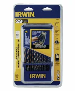 IRWIN Twist Drill Bits 29-Piece Assorted x Set Black and Gold Coated Hss Twist Drill Bit Set -IRWIN Sales Store 18258892