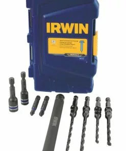 IRWIN Masonry Drill Bits 9-Piece x Set Carbide Masonry Drill Bit Set for Rotary Drill/Impact Driver -IRWIN Sales Store 18258903