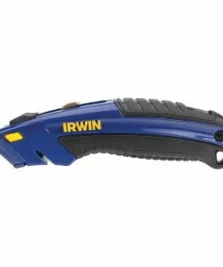 IRWIN Utility Knives 3/4-in 3-Blade Retractable Utility Knife with On Tool Blade Storage