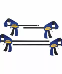 IRWIN Clamps QUICK-GRIP 4-Pack Assorted Mini One Handed Bar Clamp