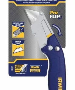 IRWIN Utility Knives Pro flip 1-Blade Folding Utility Knife with On Tool Blade Storage -IRWIN Sales Store 42360726