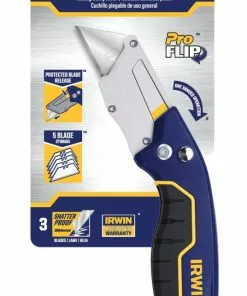 IRWIN Utility Knives Pro flip 3-Blade Folding Utility Knife with On Tool Blade Storage -IRWIN Sales Store 42467564