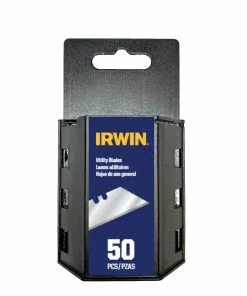 IRWIN Replacement Utility Blades Carbon Steel 3/4-in Hook Utility Razor Blade(50-Pack)